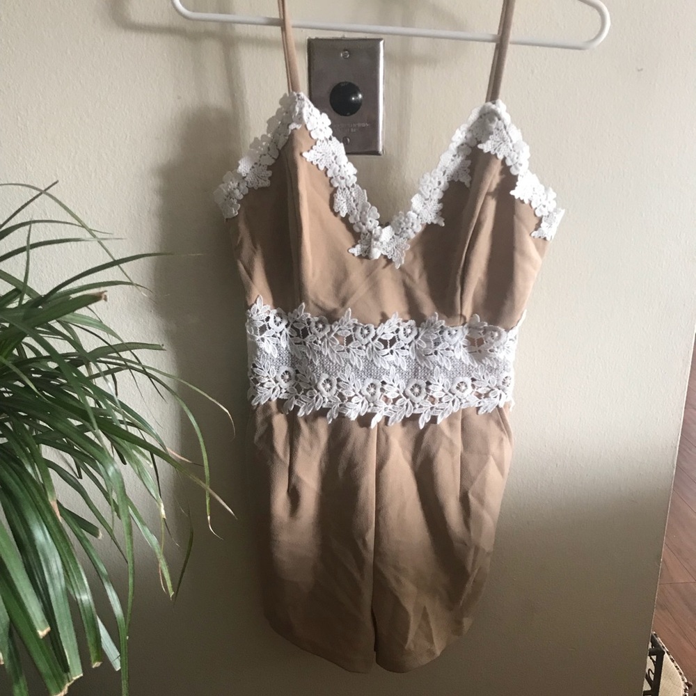 Nude & Lace Romper